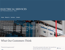 Tablet Screenshot of electricalservicesofpensacola.com